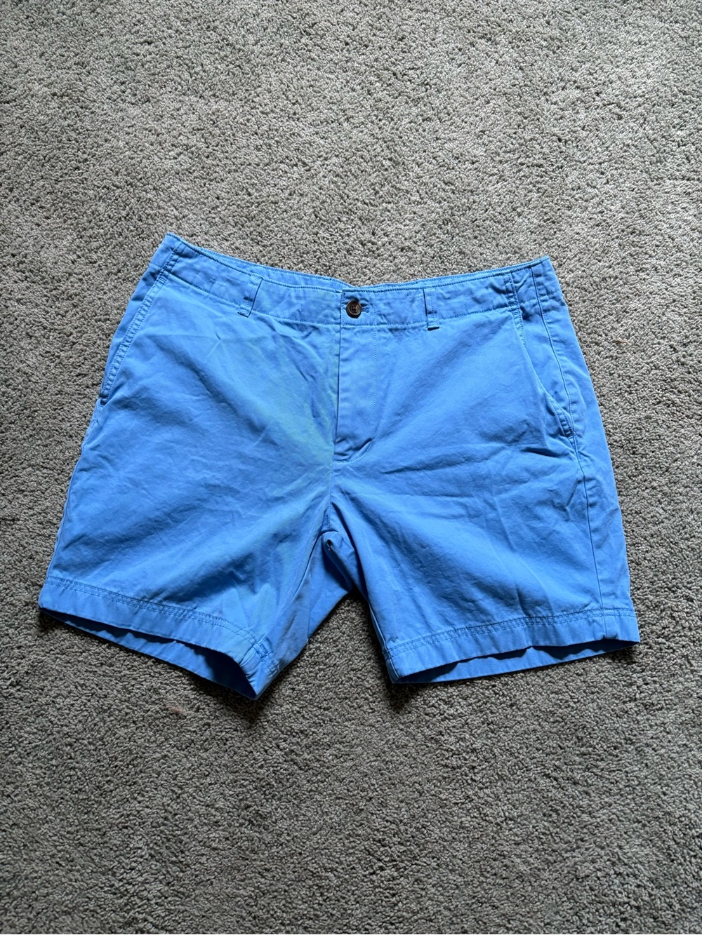Brooks Brothers Blue Chino Shorts Mens Size 36 7” Inseam Cotton Preppy